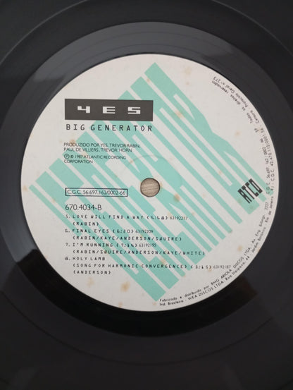 Lp Vinil Yes Big Generator Com Encarte