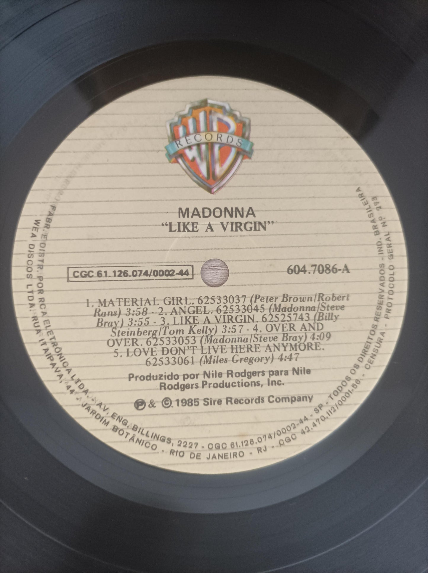 Disco Vinil Like A Virgin Madonna A