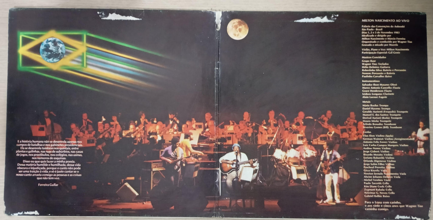 Lp Vinil Milton Nascimento Ao Vivo Capa Dupla Com Encarte