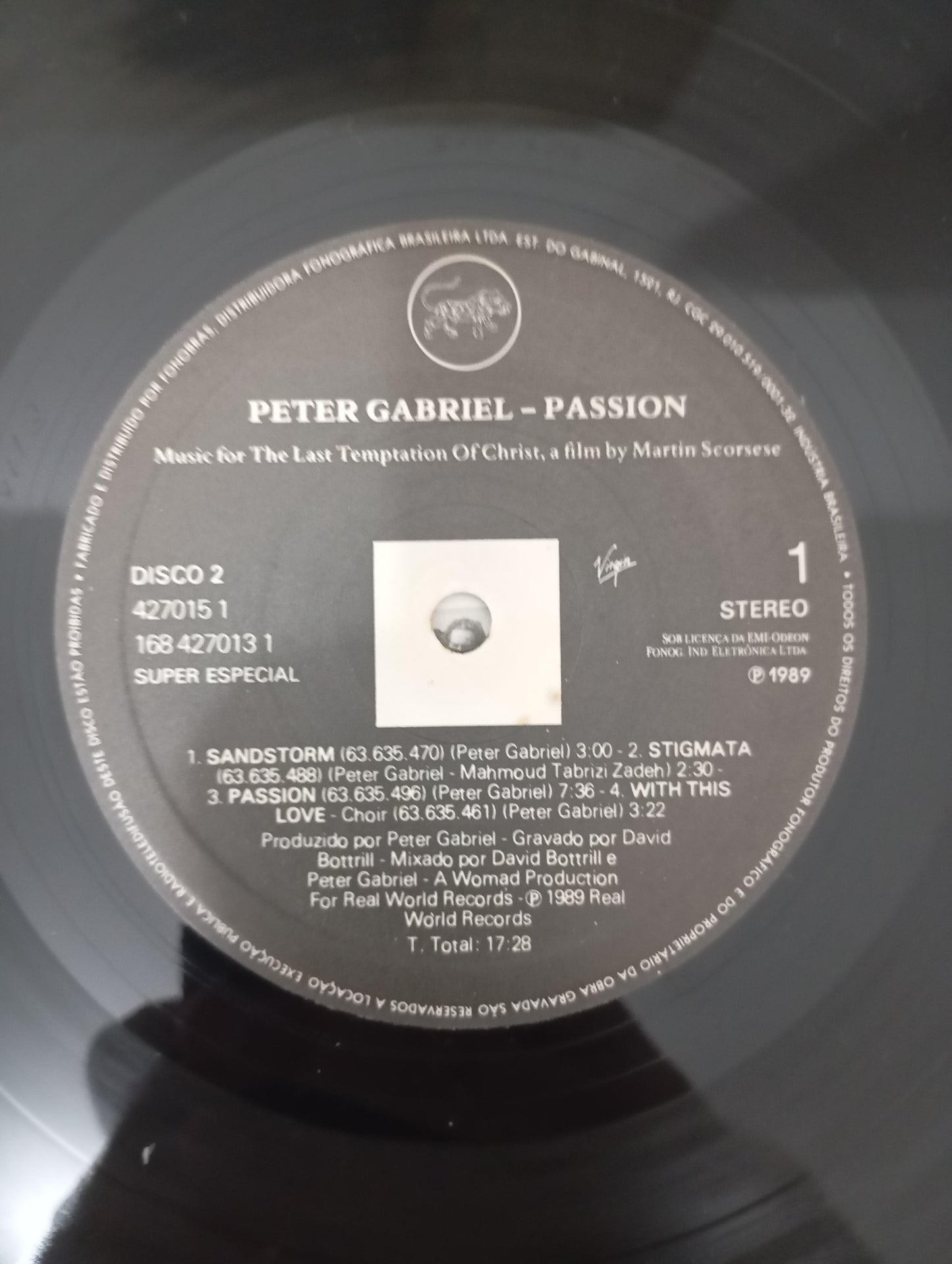 Lp Vinil Peter Gabriel Passion Duplo Com Encartes