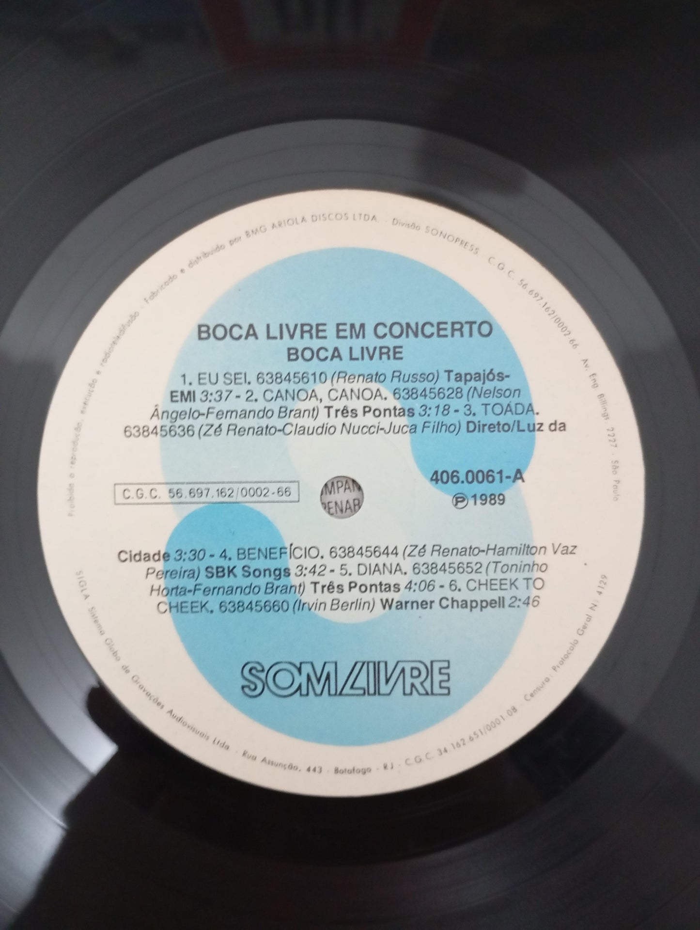 Lp Vinil Boca Livre Em Concerto Com Encarte