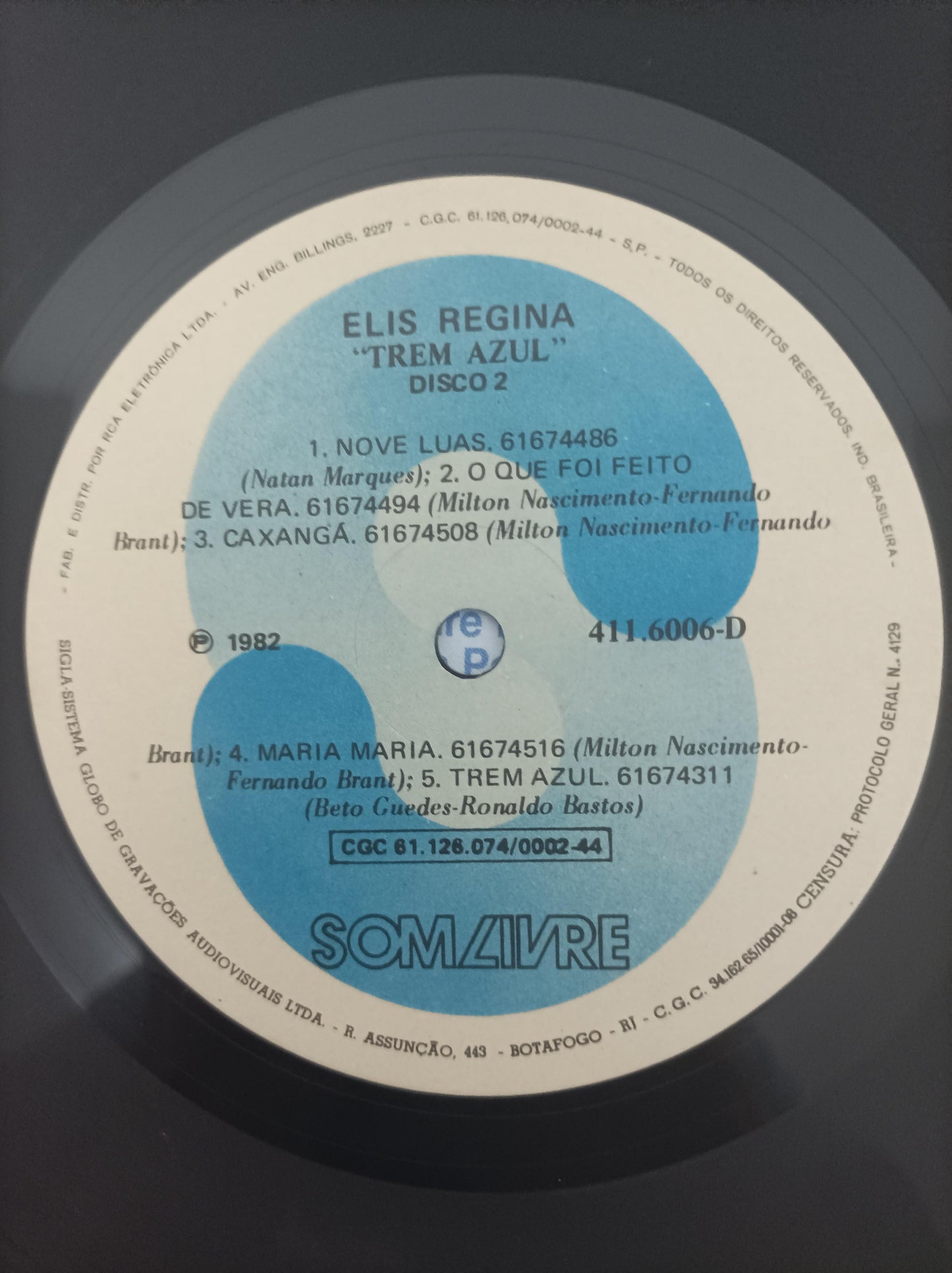Lp Vinil Elis Regina Trem Azul Duplo Com Encarte