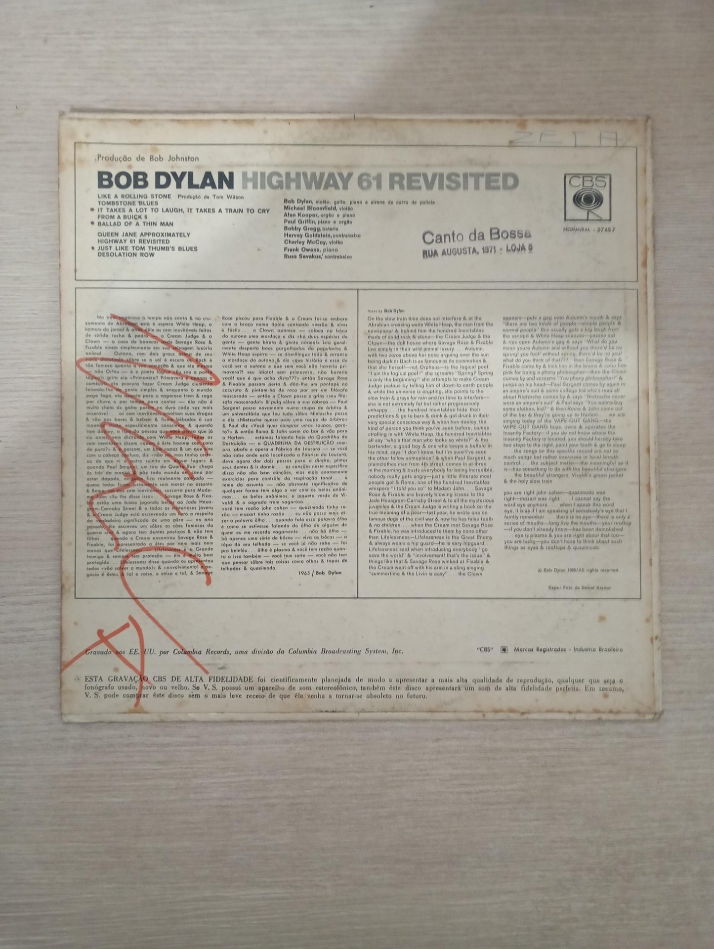 Lp Vinil Bob Dylan Highway 61 Revisited