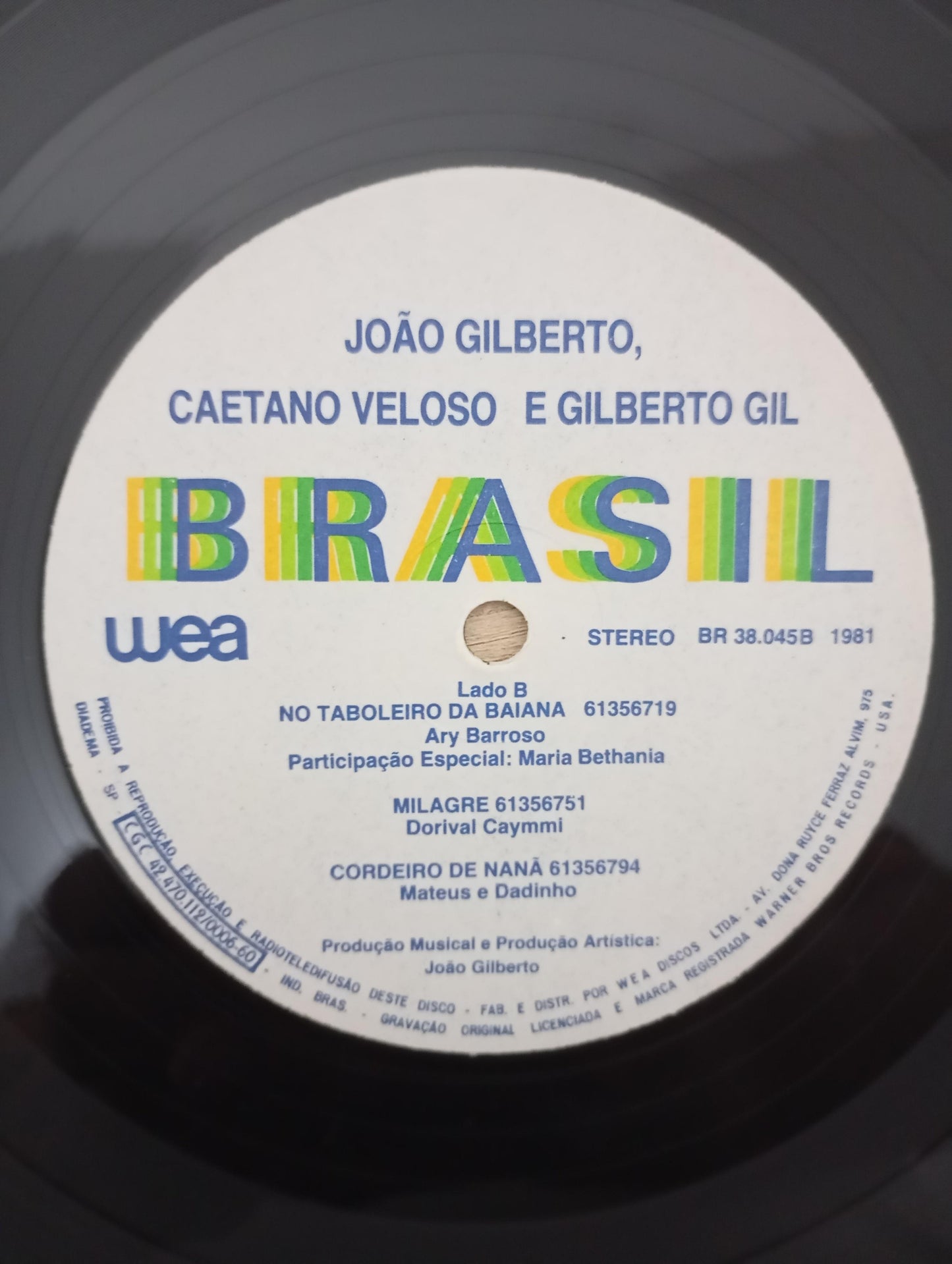 Lp Vinil João Gilberto, Caetano, Bethânia, Gil Brasil
