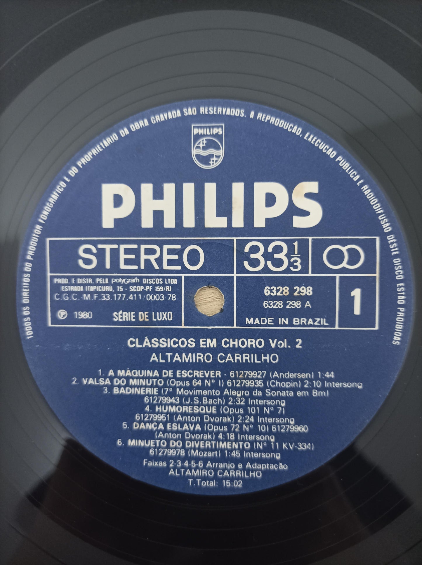 Lp Vinil Altamiro Carrilho Clássicos Em Choro Vol. 2
