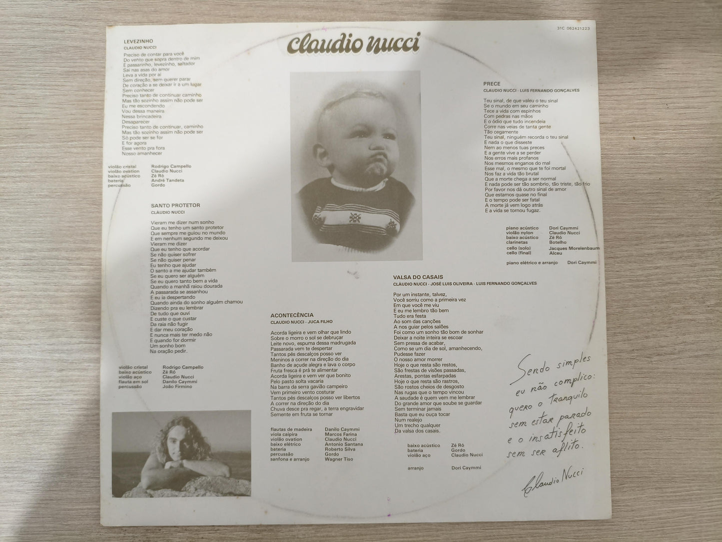 Lp Vinil Claudio Nucci 1981 Com Encarte
