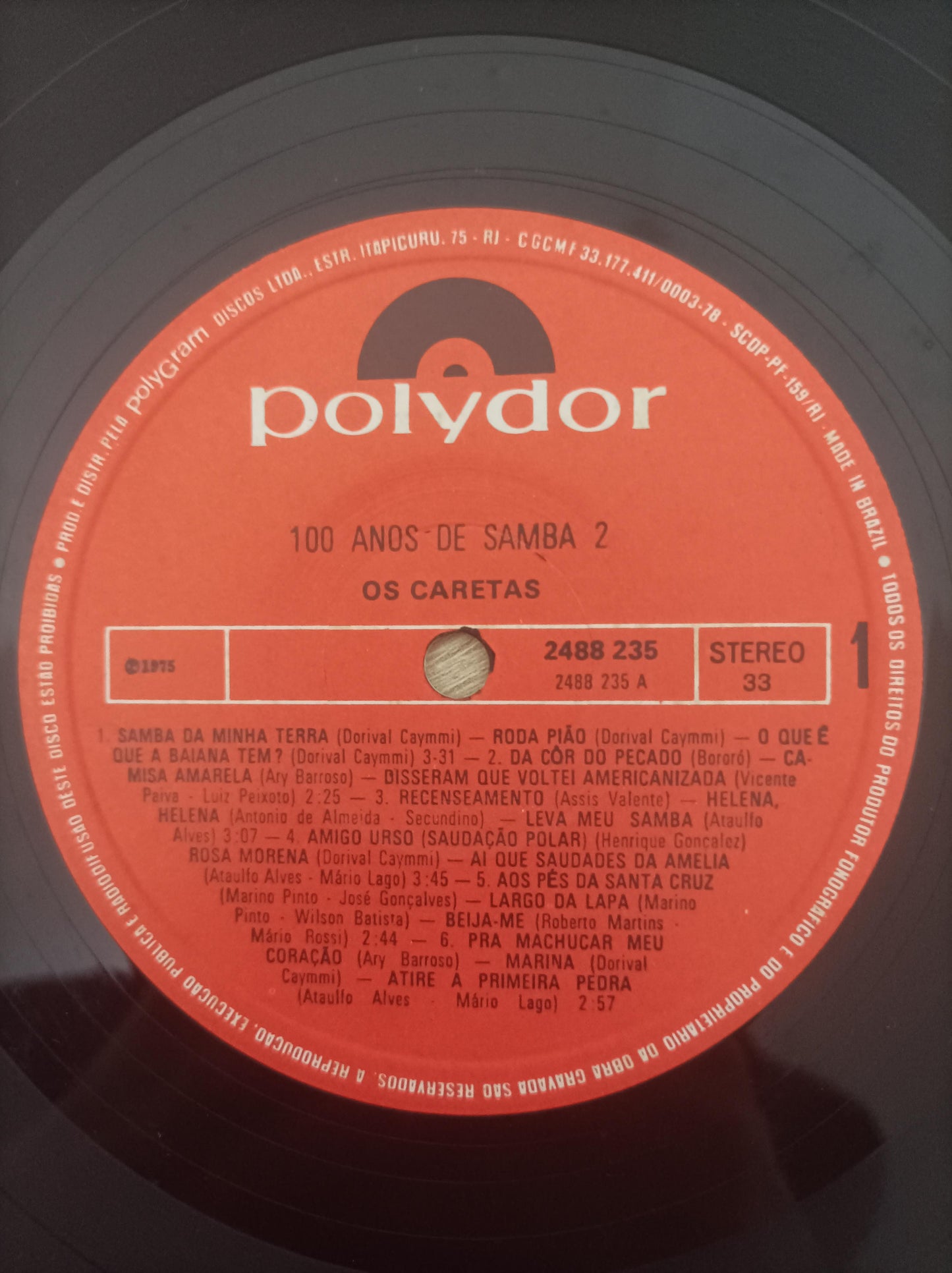 Lp Vinil Os Caretas Cem Anos De Samba Triplo Com Encarte