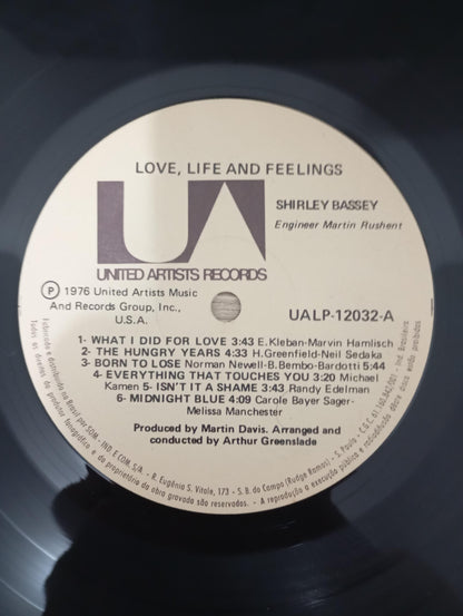 Lp Vinil Shirley Bassey Love, Life And Feelings