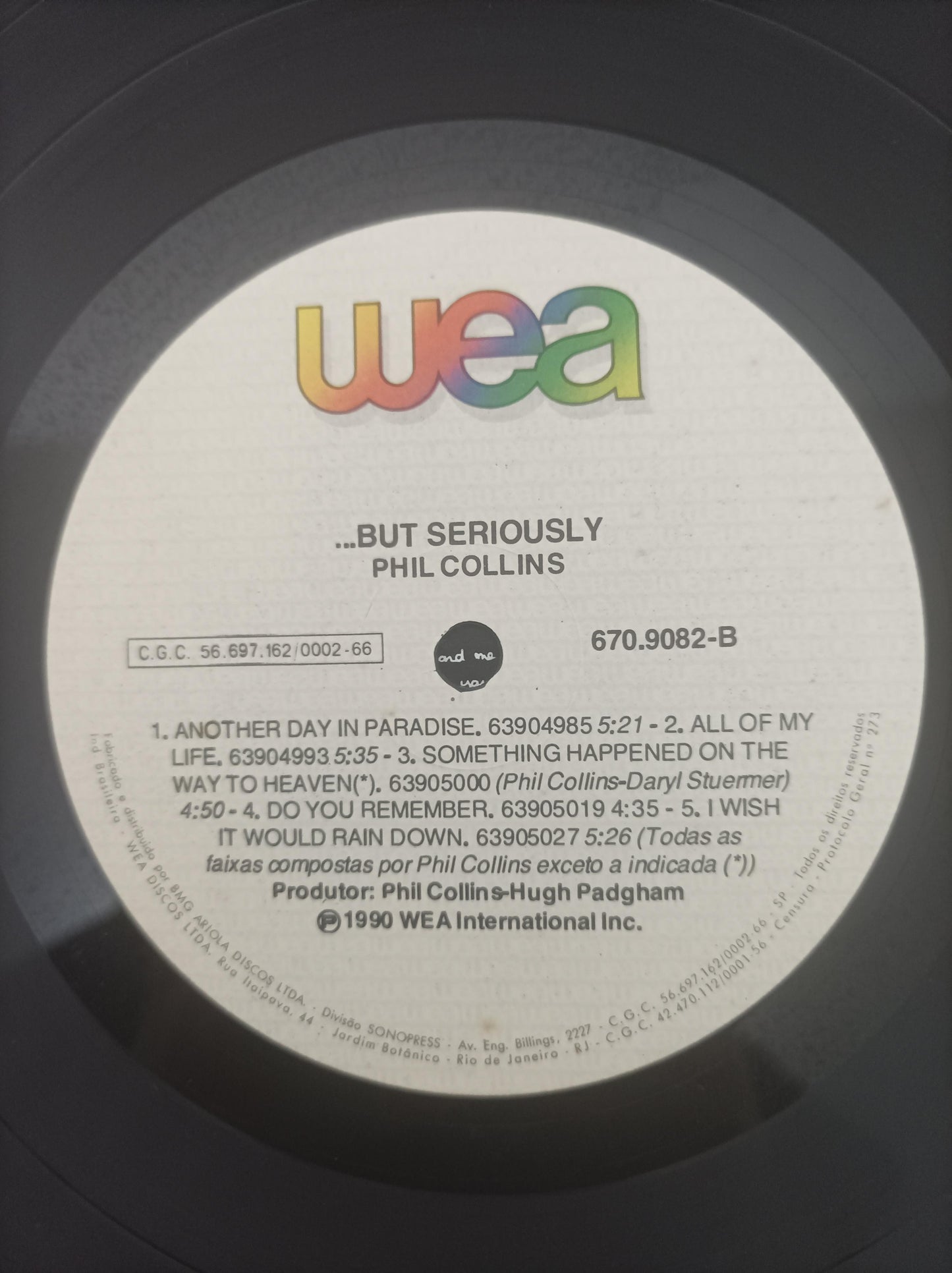 Lp Vinil Phil Collins ...But Seriously Com Encarte