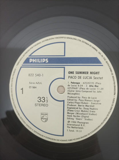 Lp Vinil Paco De Lucía One Summer Night Duplo
