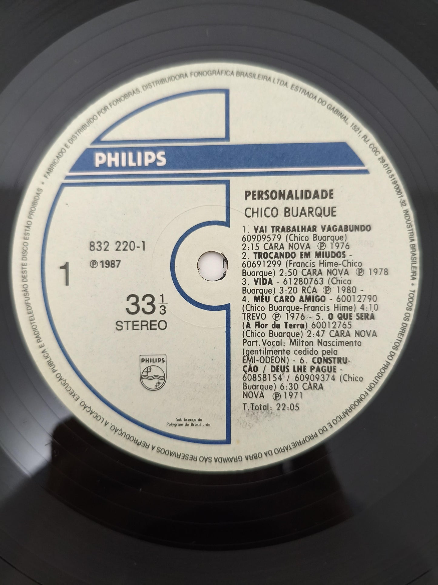 Lp Vinil Chico Buarque Personalidade Com Encarte