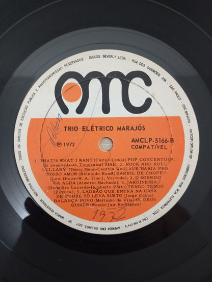 Lp Vinil Trio Elétrico Marajós 1972
