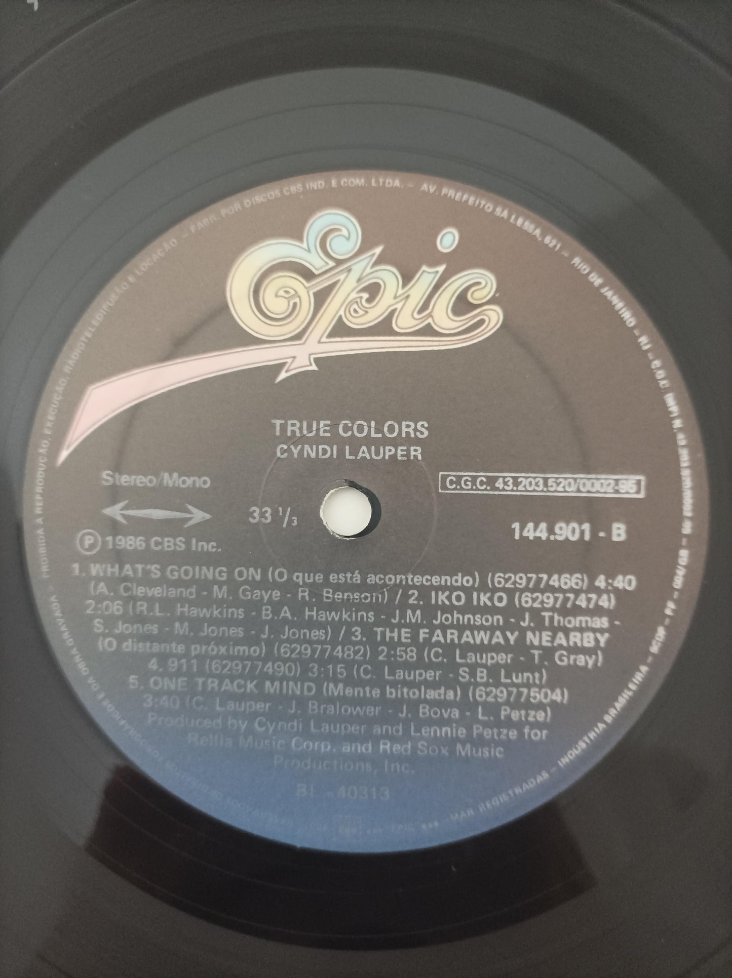 Lp Vinil Cyndi Lauper True Colors Com Encarte