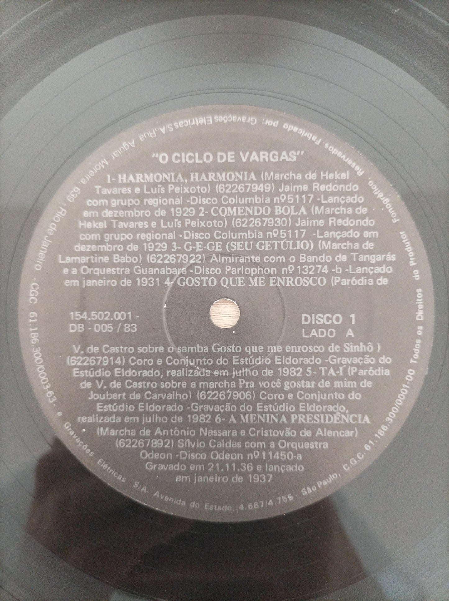 Lp Vinil Ciclo Vargas Visão da música popular Duplo Encarte