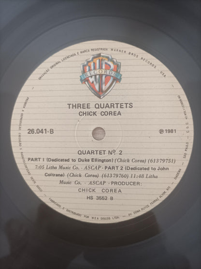 Lp Vinil Chick Corea Three Quartets