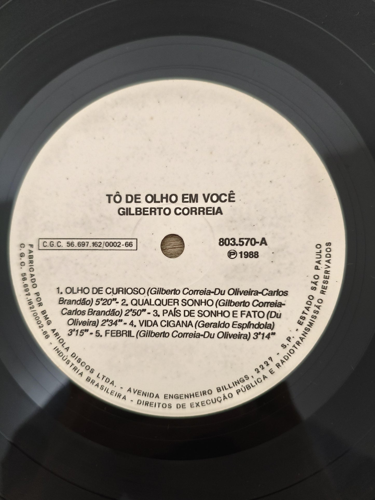 Lp Vinil Gilberto Correia Tô De Olho Em Você