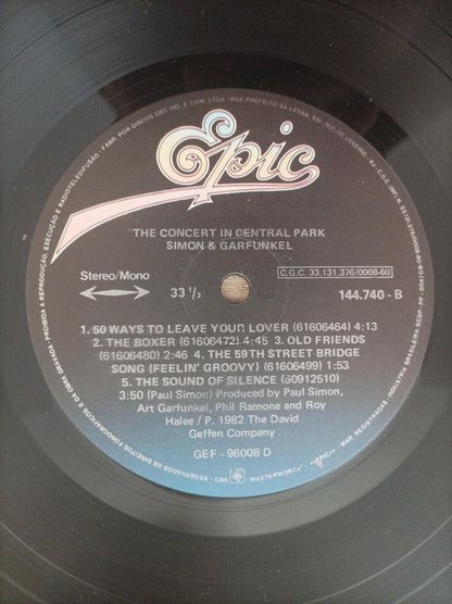 Lp Vinil Simon Garfunkel Concert Central Park Duplo Encarte