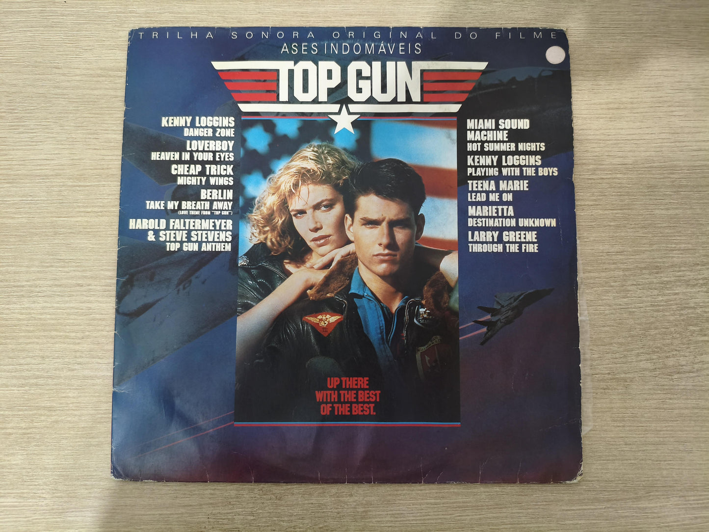 Lp Vinil Top Gun / Ases Indomáveis Com Encarte, Leia