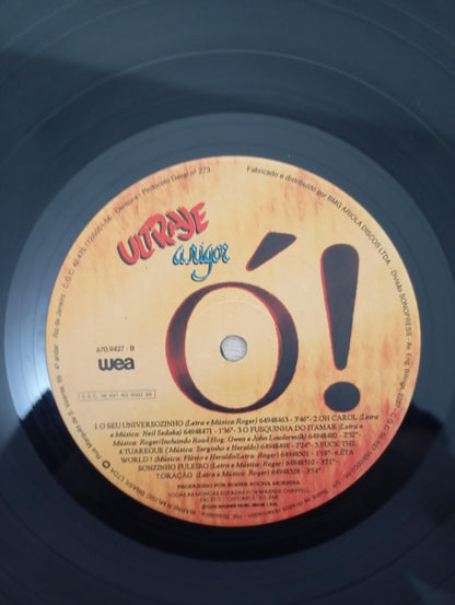 Lp Vinil Ultraje A Rigor Ó! Com Encarte