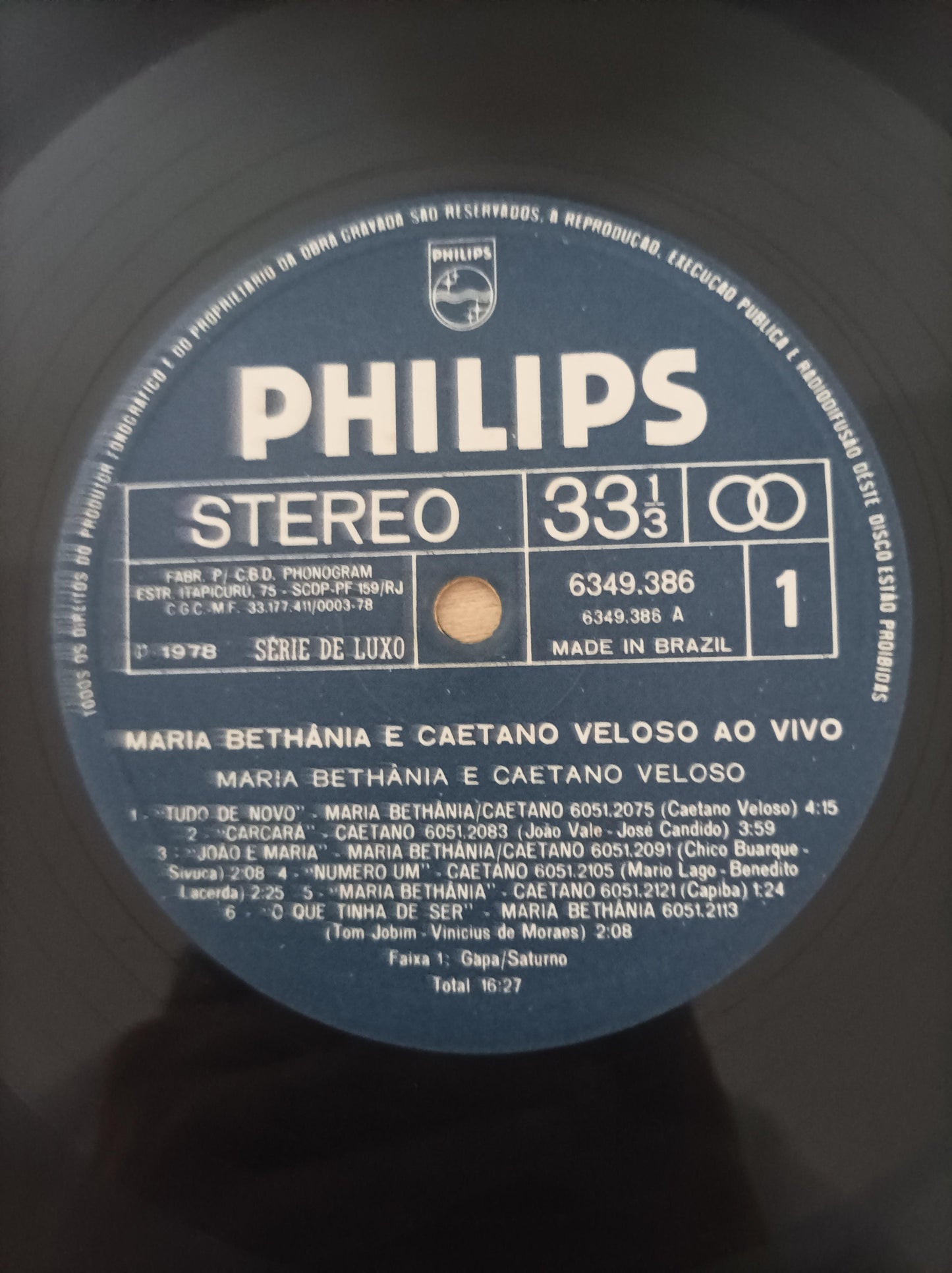 Lp Vinil Maria Bethânia & Caetano Veloso Ao Vivo Capa Dupla