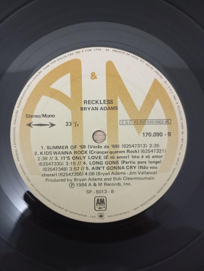 Lp Vinil Bryan Adams Reckless