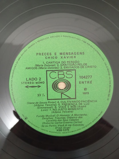 Disco Vinil Preces E Mensagens Chico Xavier A