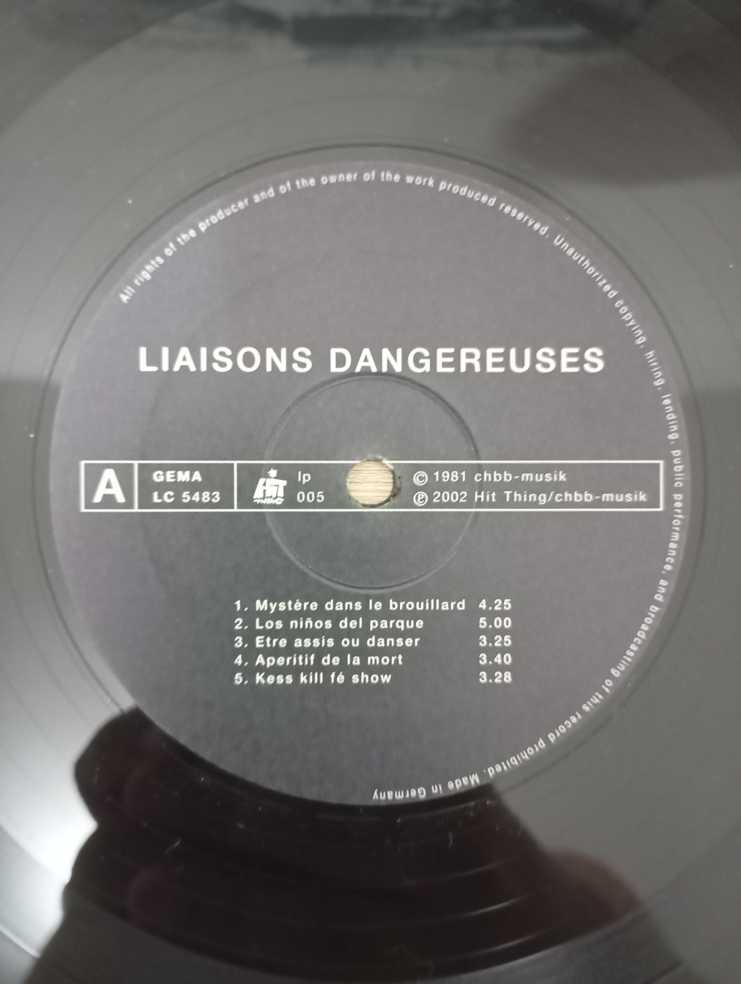 Lp Vinil Liaisons Dangereuses 1981 / 2002 Importado Germay