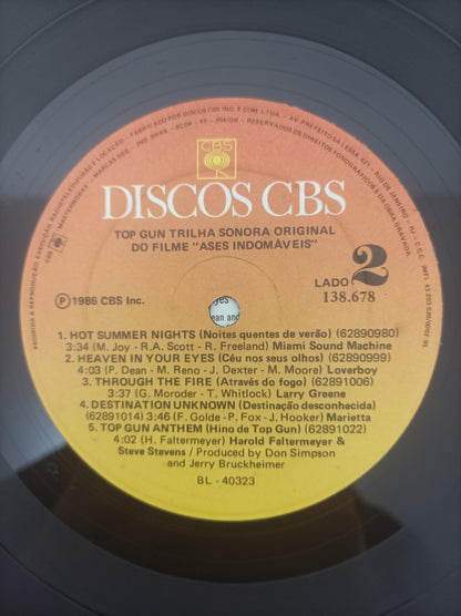 Disco Vinil Gun Trilha Sonora Top Com Encarte A