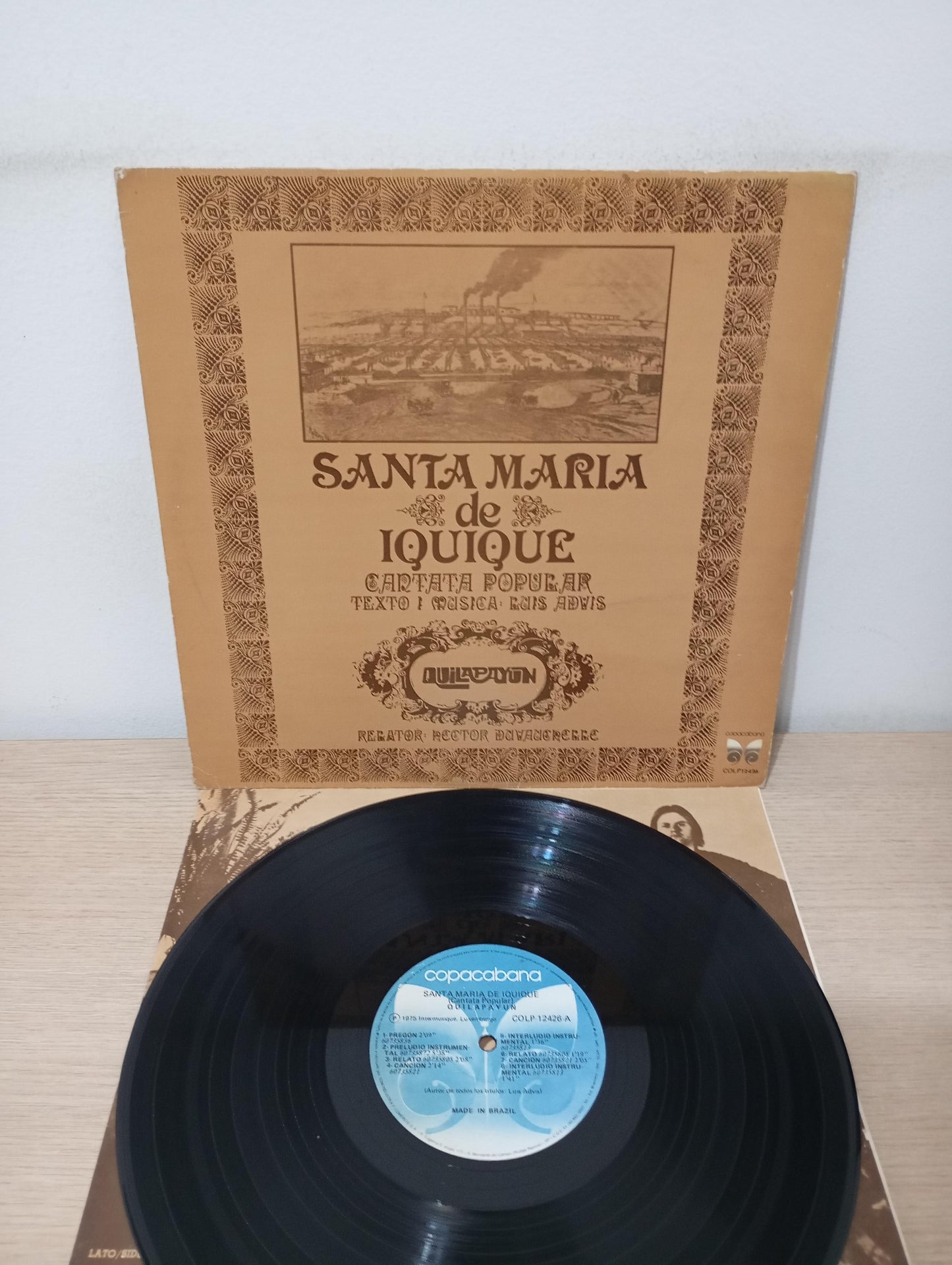 Disco Vinil Santa Maria De Iquique Quilapayún C Encarte