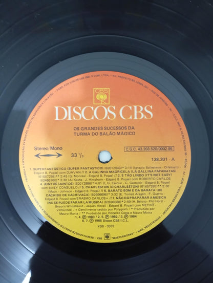 Lp Vinil A Turma Do Balão Mágico Grandes Sucessos C Encarte