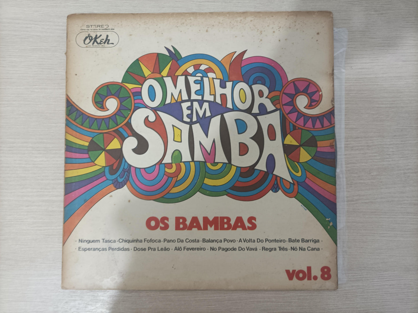 Lp Vinil Os Bambas O melhor em Samba Vol. 8