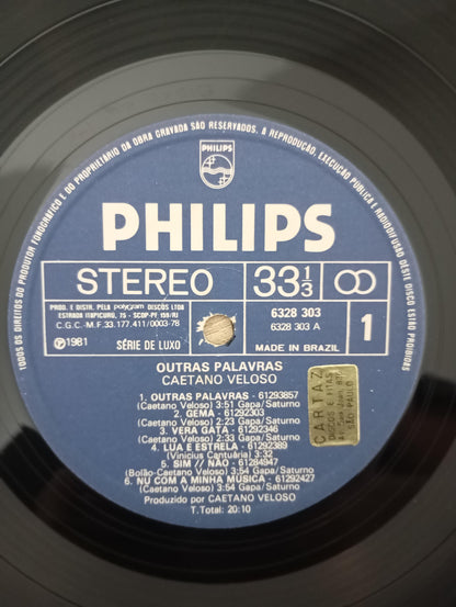 Lp Vinil Caetano Veloso Outras Palavras Com Encarte