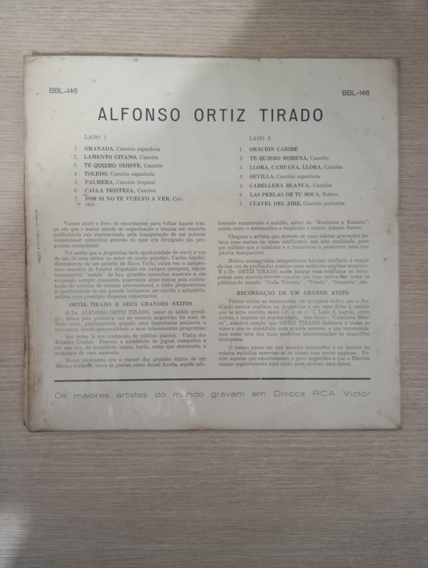 Lp Vinil Ortiz Tirado Granada