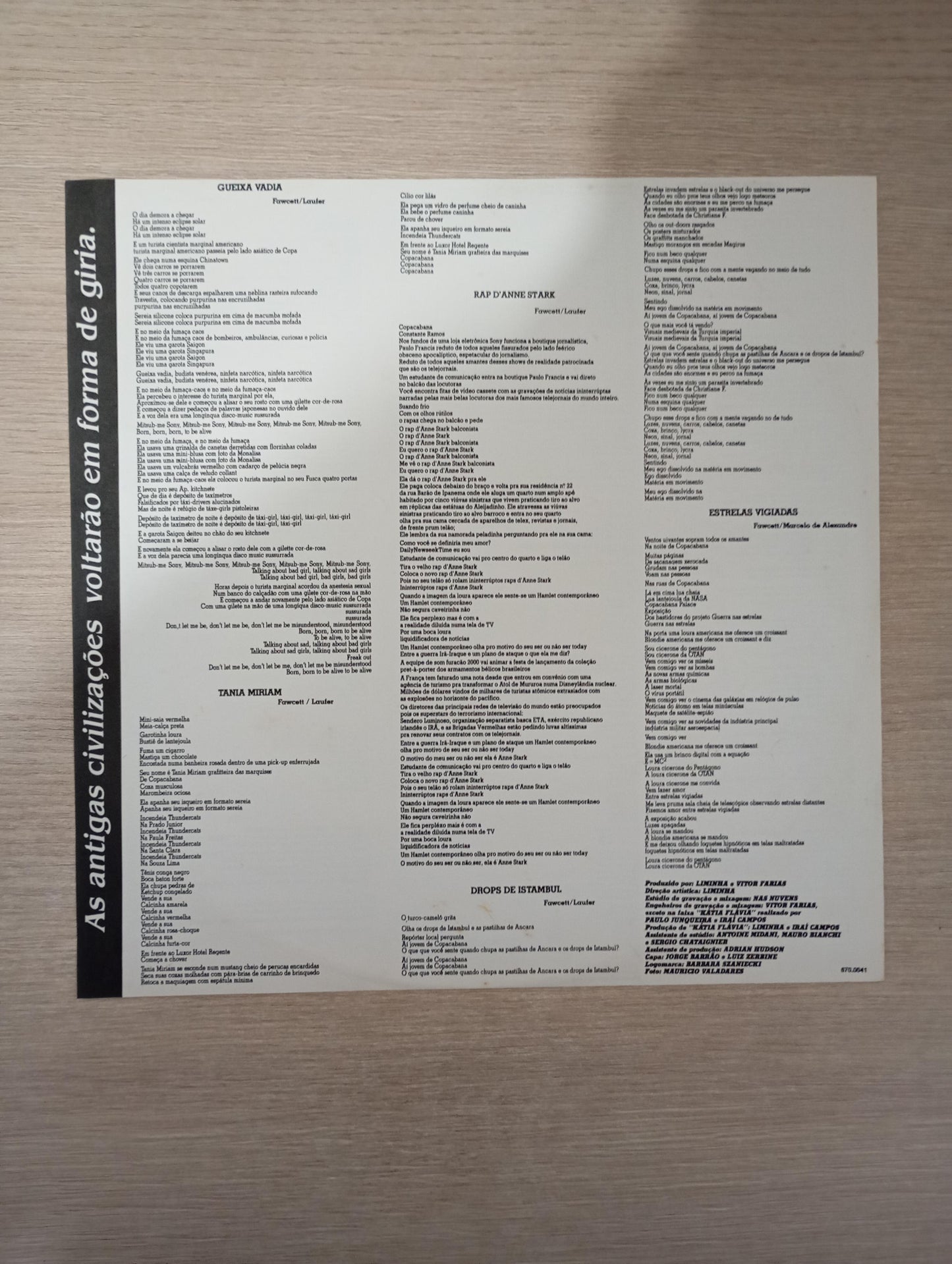 Lp Vinil Fausto Fawcett E Os Robôs Efêmeros 1987 Com Encarte