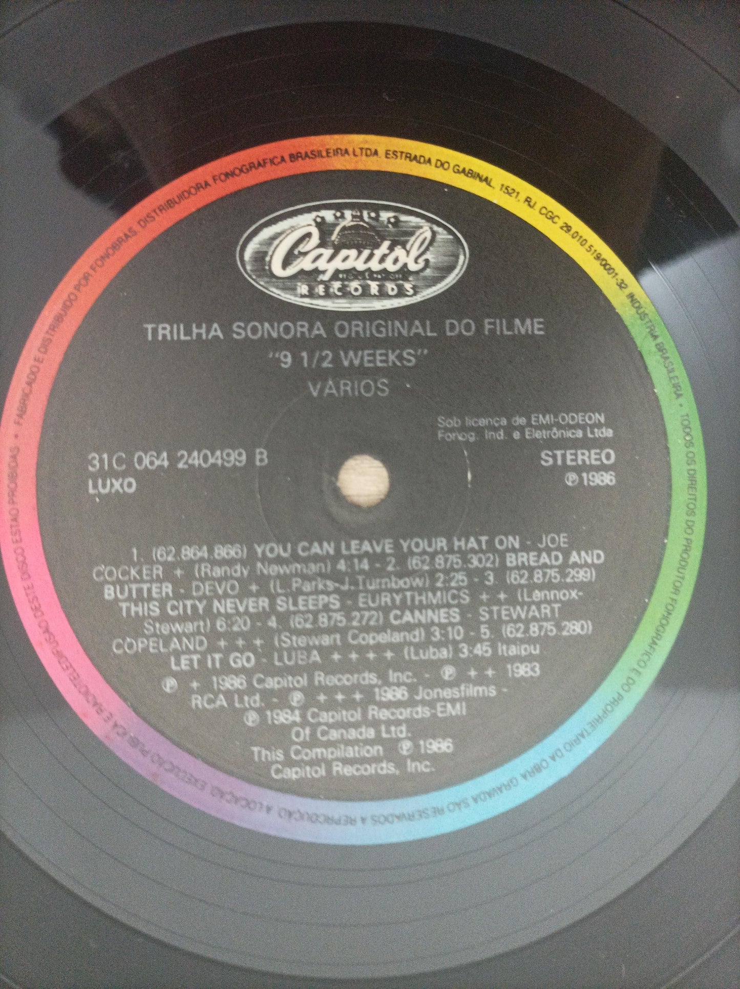Lp Vinil 9 1/2 Weeks