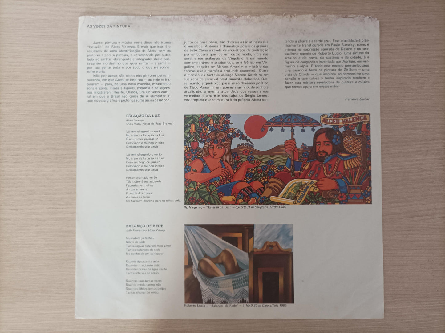 Disco Vinil Estação Da Luz Alceu Valença Com Encarte A