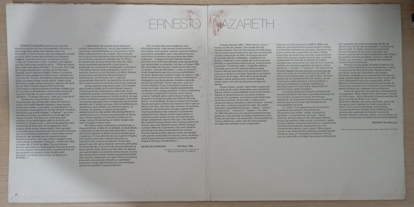 Lp Vinil Arthur Moreira Lima Interpreta Ernesto Nazareth 2