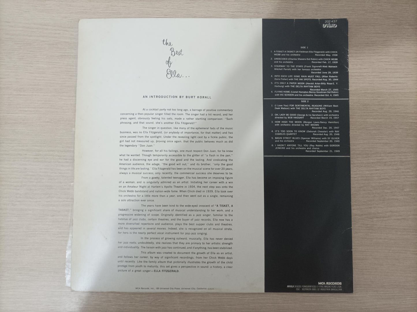 Lp Vinil Ella Fitzgerald The Best of