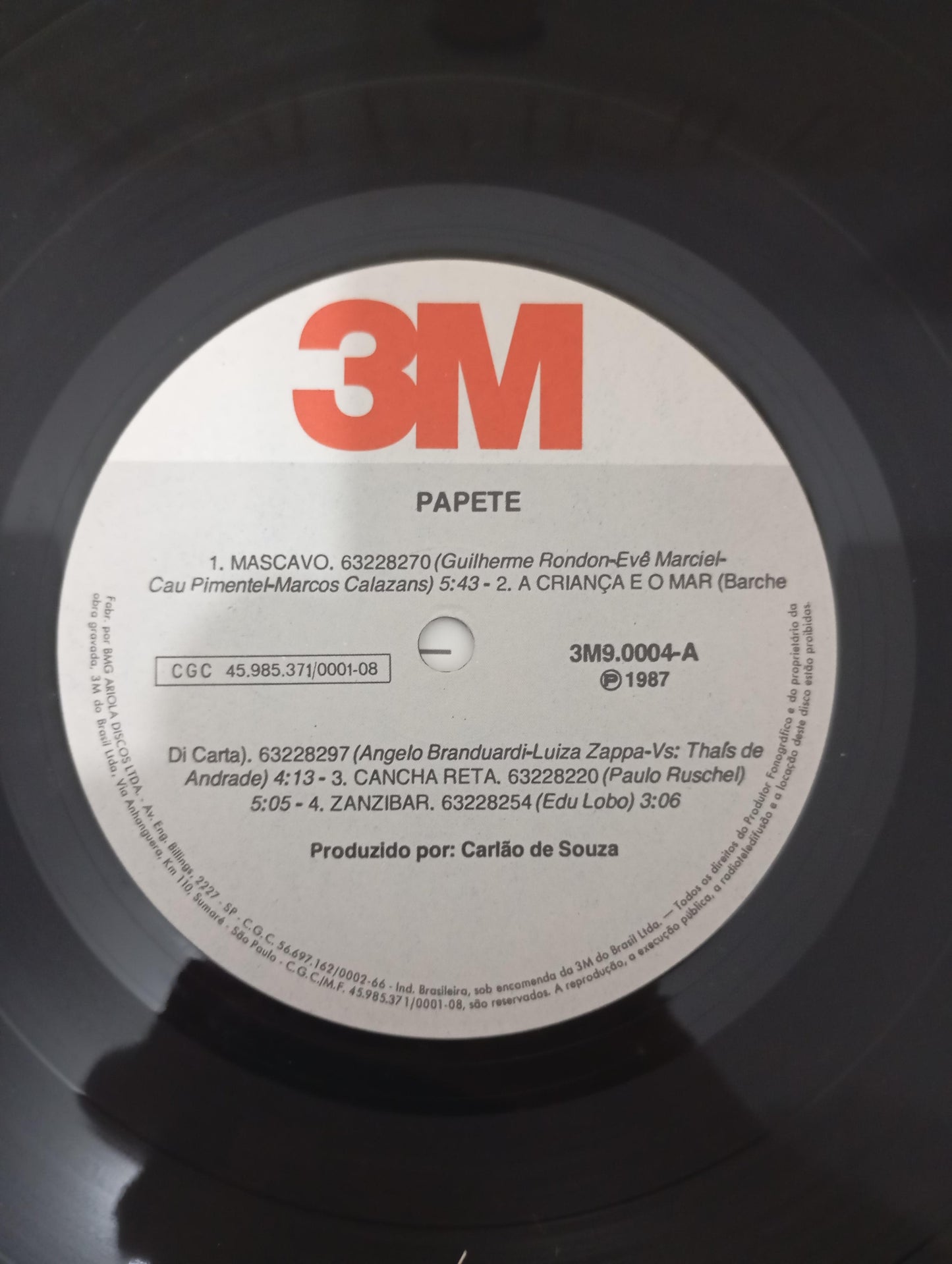 Lp Vinil Papete 1987 Com Encarte