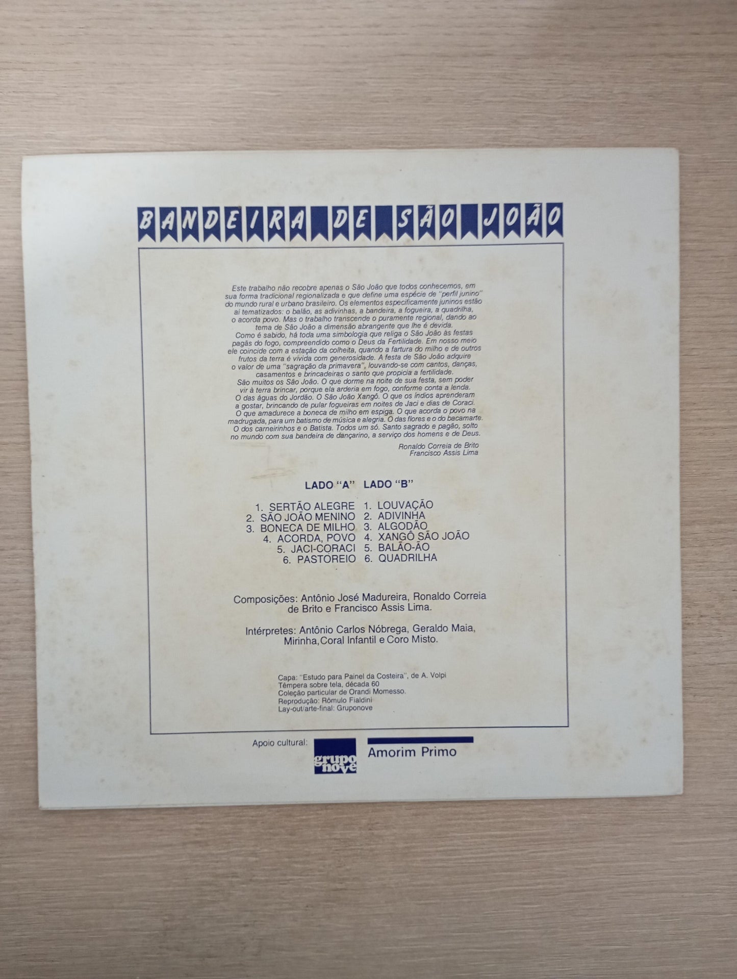 Lp Vinil Antônio José Madureira Bandeira São João C Encarte