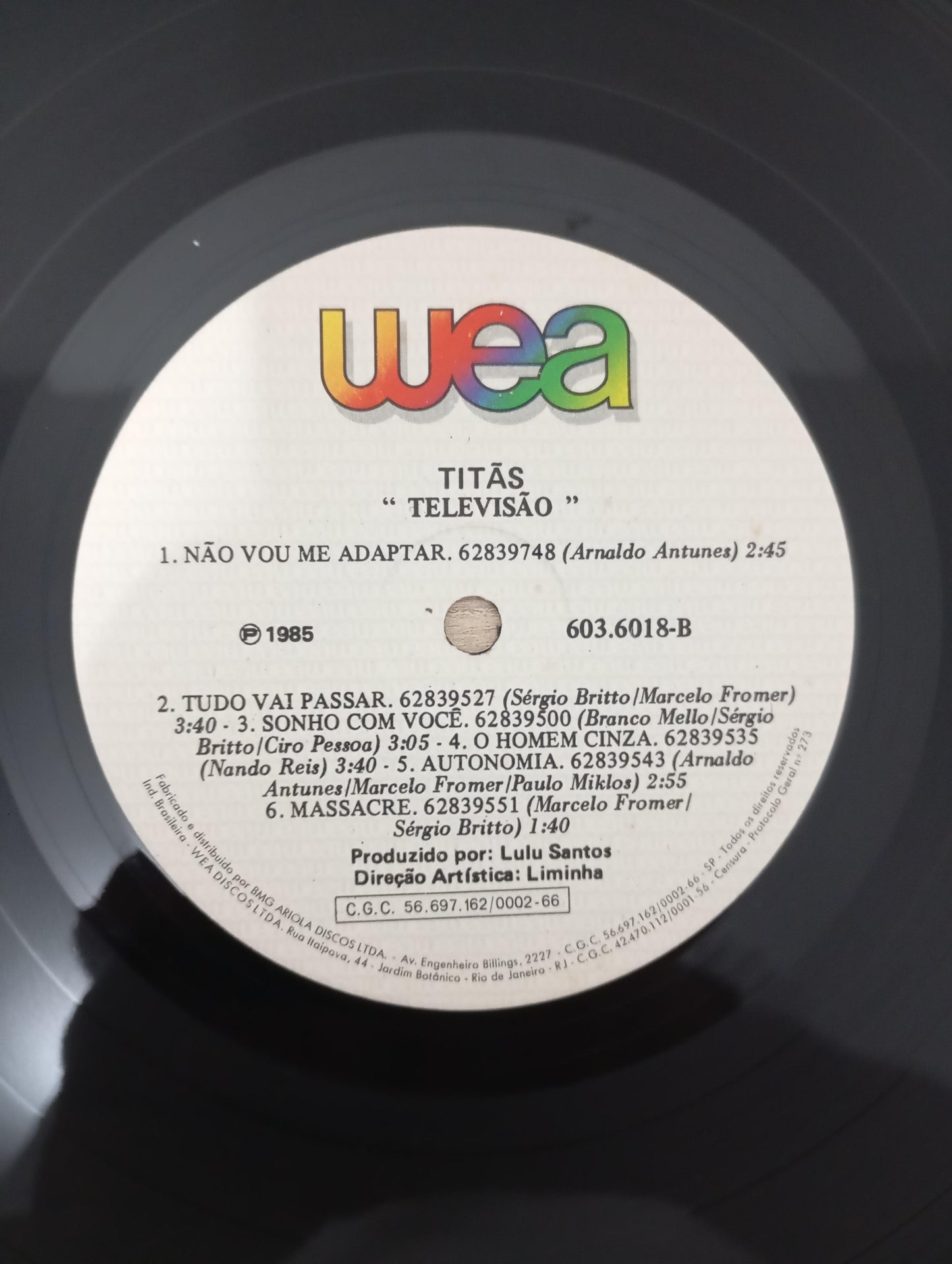 Lp Vinil Titãs Televisão 1985