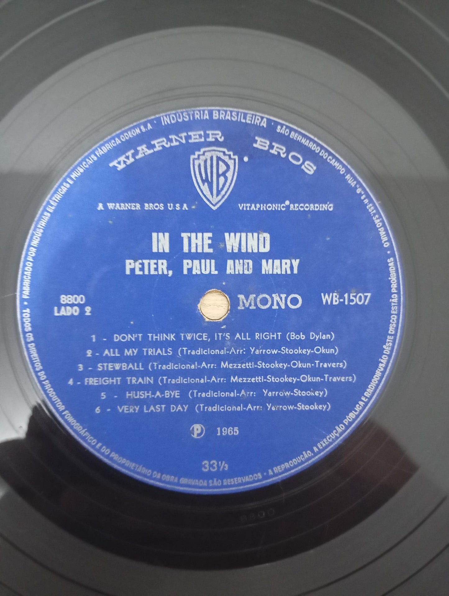 Lp Vinil Peter, Paul & Mary In The Wind