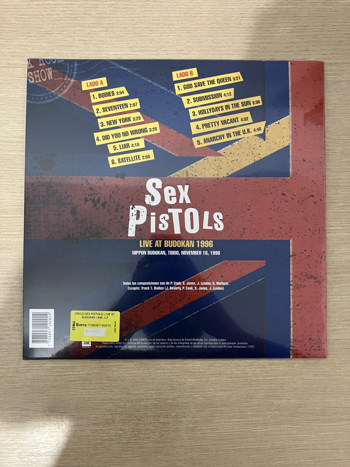 Lp Vinil Sex Pistols Live Budokan 1996 - Lacrado Importado