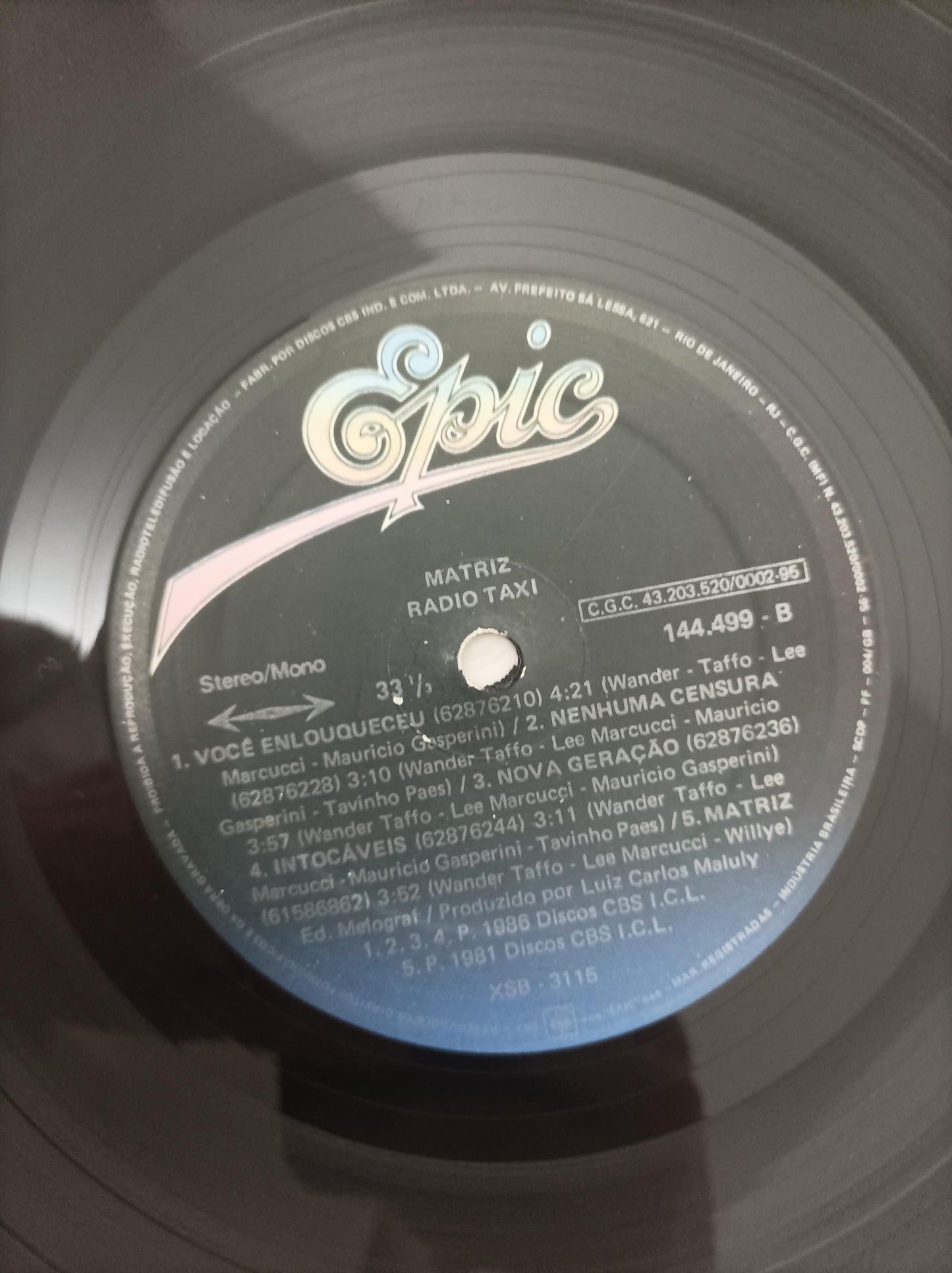 Lp Vinil Rádio Taxi Matriz Com Encartes