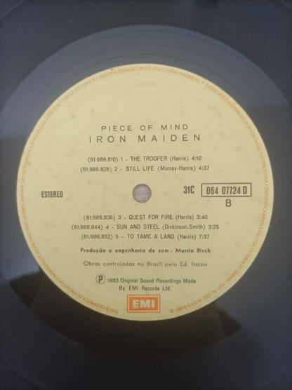 Lp Vinil Iron Maiden Piece Of Mind Capa Dupla