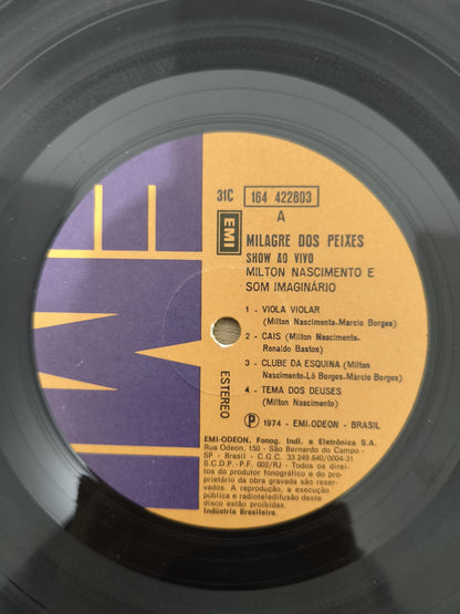 Lp Vinil Milton Nascimento Milagre Dos Peixes Ao Vivo Duplo