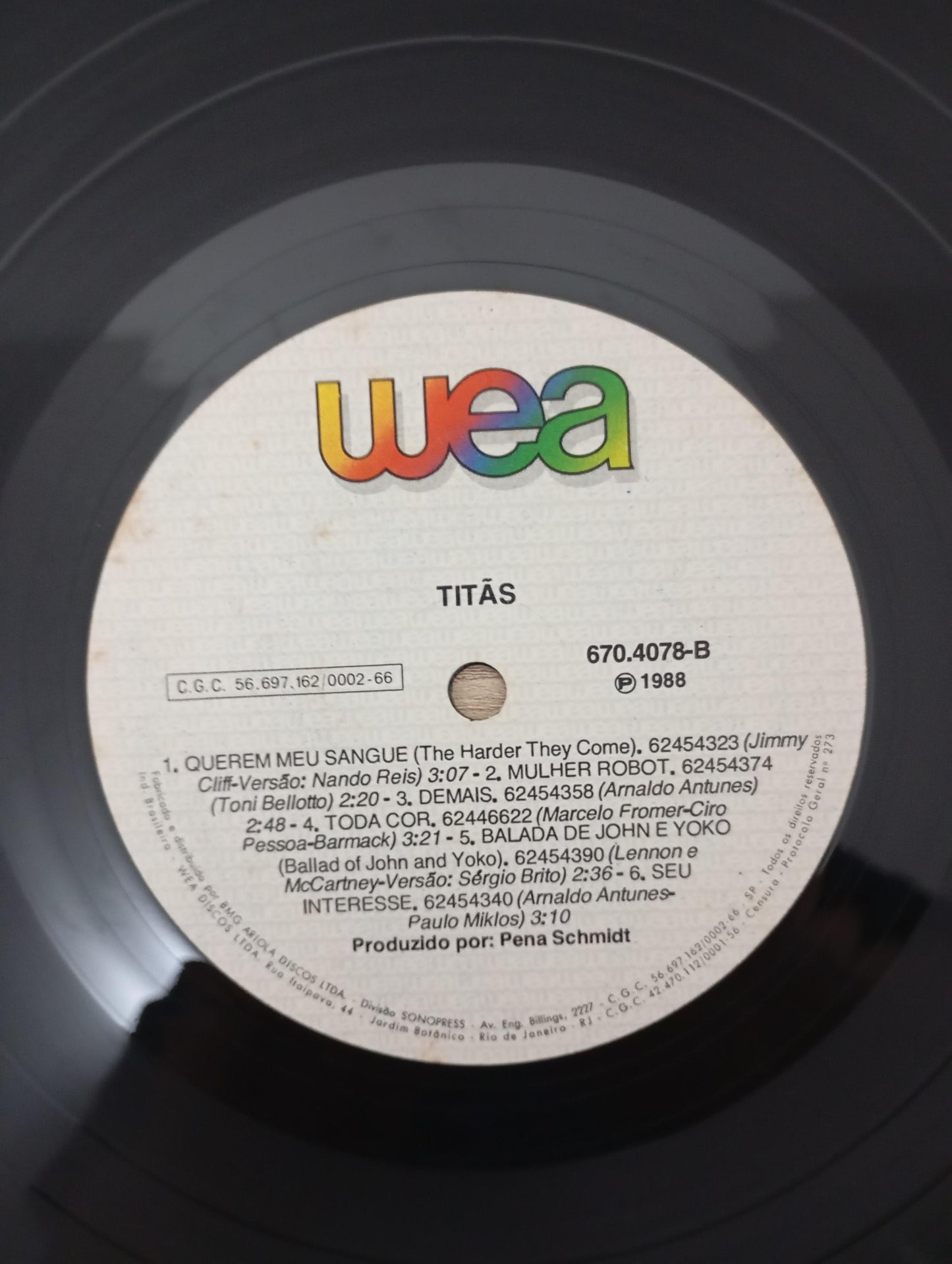 Lp Vinil Titãs 1984
