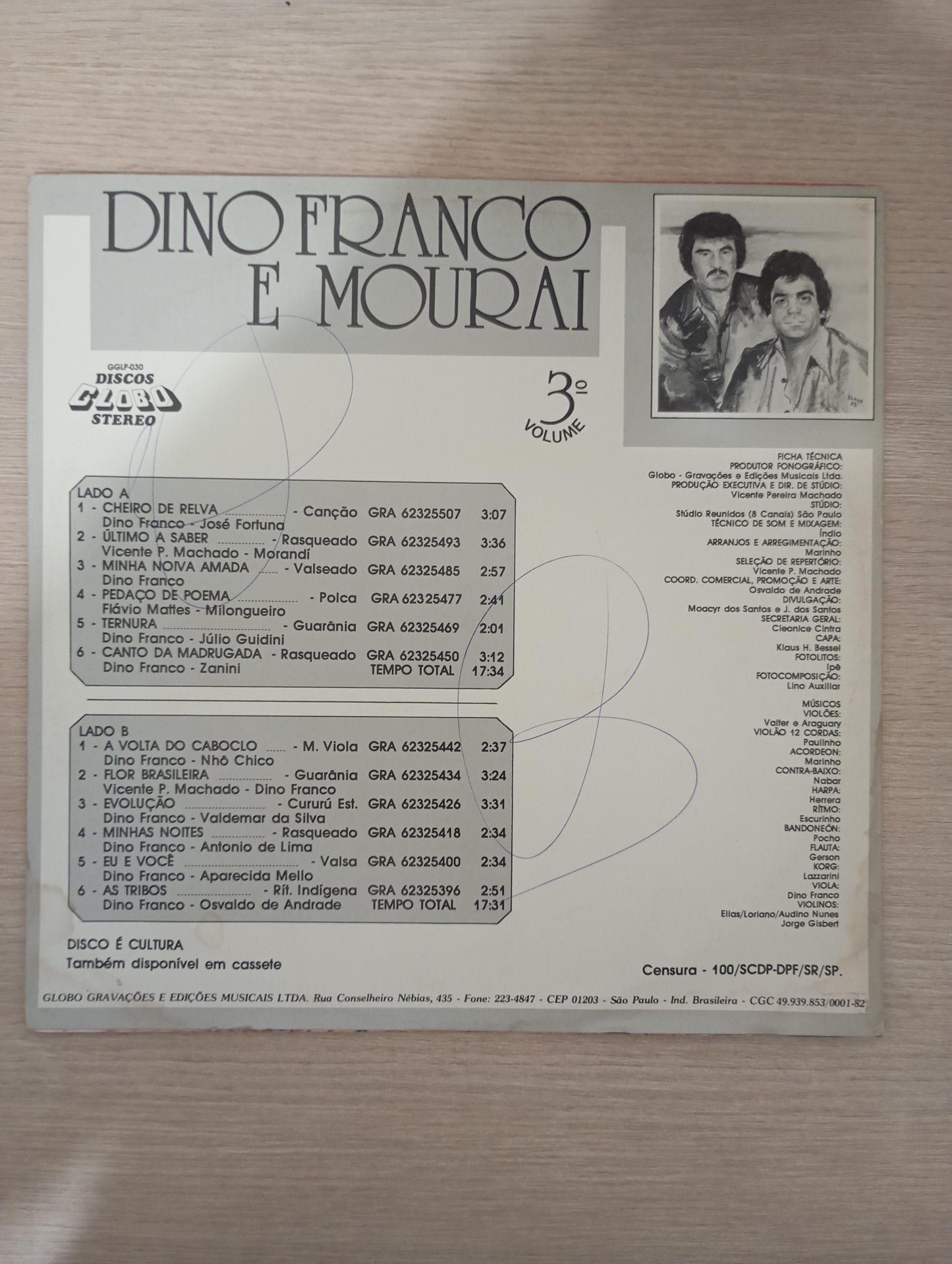 Lp Vinil Dino Franco e Mourai 3º Volume
