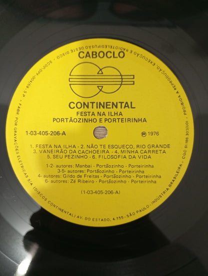 Lp Vinil Portãozinho e Porteirinha Festa na Ilha