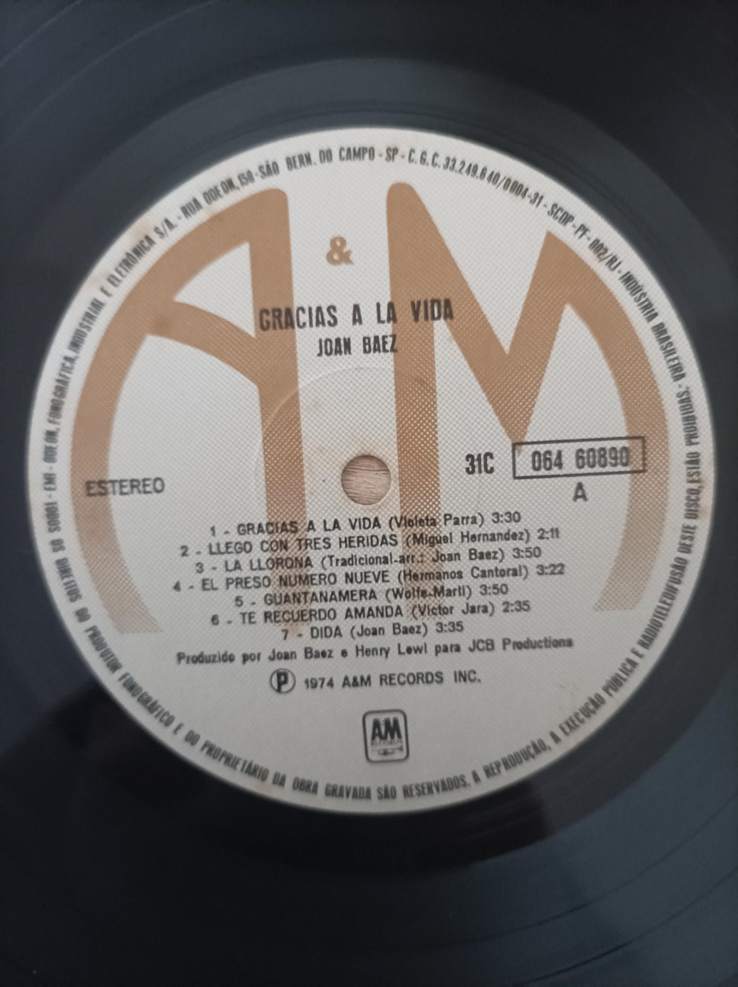 Lp Vinil Joan Baez Gracias A La Vida